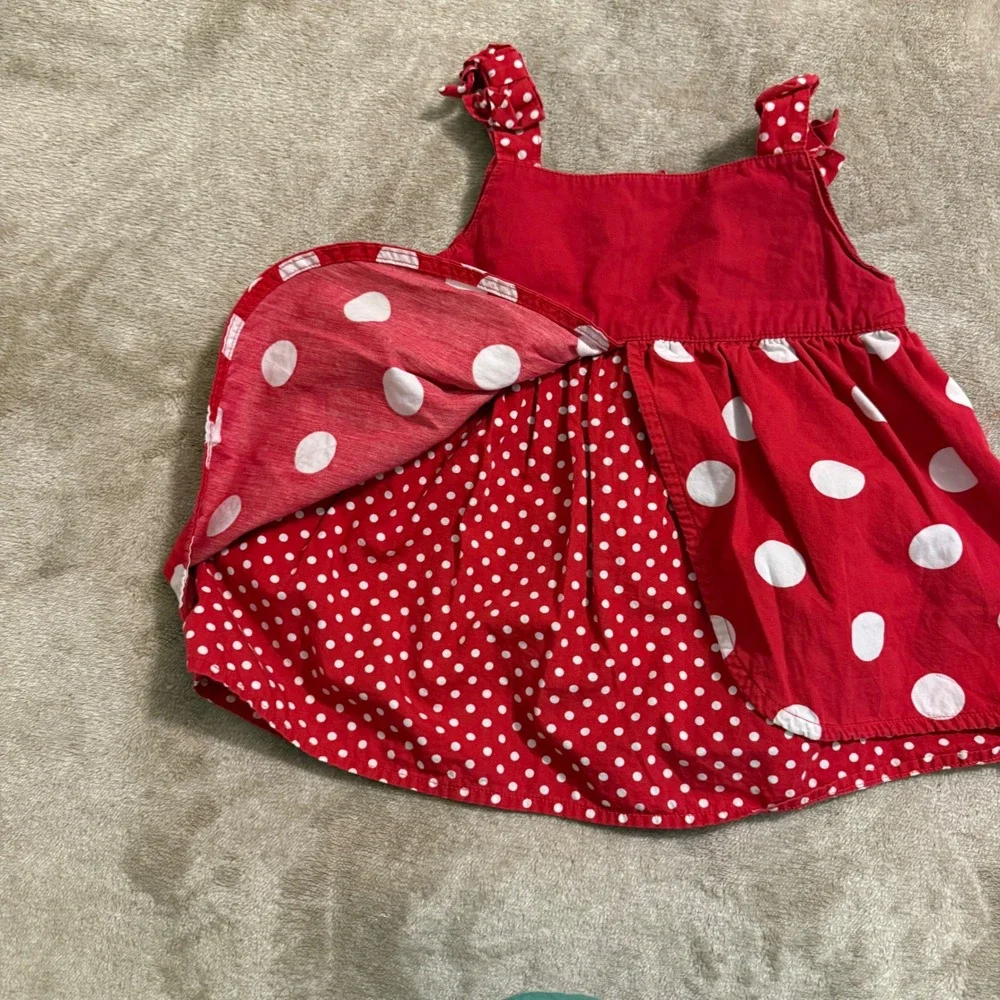 Gymboree Girls Red Polka Dot Top and Ladybug Denim Shorts Set Size 5